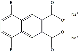 5,8-Dibromo-2,3-naphthalenedicarboxylic acid disodium salt Struktur