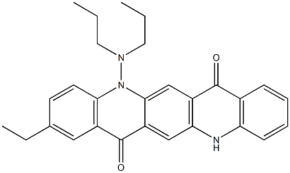 5-(Dipropylamino)-2-ethyl-5,12-dihydroquino[2,3-b]acridine-7,14-dione Struktur