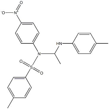 N-[1-[(4-Methylphenyl)amino]ethyl]-N-(4-nitrophenyl)-4-methylbenzenesulfonamide Struktur