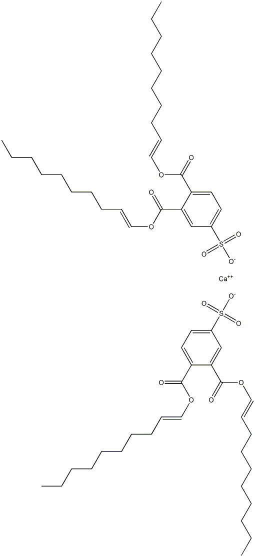 Bis[3,4-di(1-decenyloxycarbonyl)benzenesulfonic acid]calcium salt Struktur