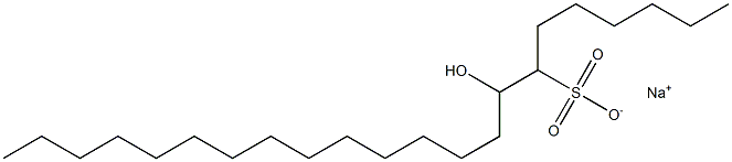 8-Hydroxydocosane-7-sulfonic acid sodium salt Struktur