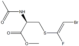 N-Acetyl-3-[(2-bromo-1-fluorovinyl)thio]alanine methyl ester Struktur