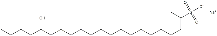 17-Hydroxyhenicosane-2-sulfonic acid sodium salt Struktur