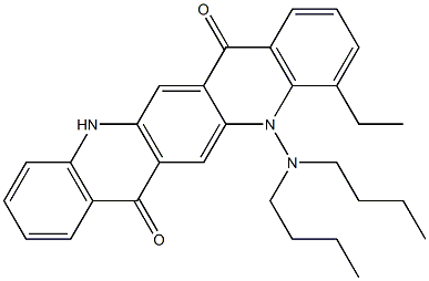 5-(Dibutylamino)-4-ethyl-5,12-dihydroquino[2,3-b]acridine-7,14-dione Struktur