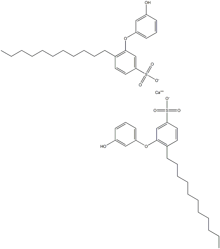 Bis(3'-hydroxy-6-undecyl[oxybisbenzene]-3-sulfonic acid)calcium salt Struktur