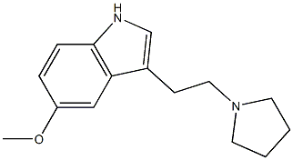 5-Methoxy-3-[2-(1-pyrrolidinyl)ethyl]-1H-indole Struktur