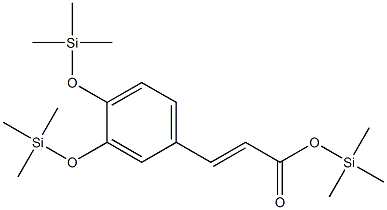 3,4-Bis(trimethylsilyloxy)cinnamic acid trimethylsilyl ester Struktur