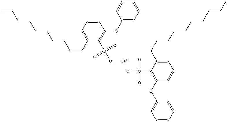 Bis(2-decyl-6-phenoxybenzenesulfonic acid)calcium salt Struktur