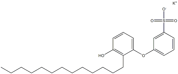 3'-Hydroxy-2'-tridecyl[oxybisbenzene]-3-sulfonic acid potassium salt Struktur