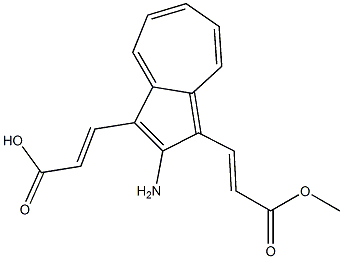 3,3'-[2-Aminoazulene-1,3-diyl]bis[(2E)-propenoic acid methyl] ester Struktur