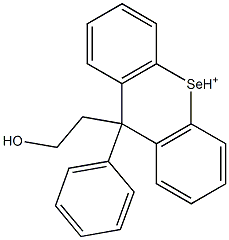 9-(2-Hydroxyethyl)-9-phenyl-9H-selenoxanthene-10-cation Struktur