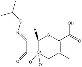 7-[(Z)-(Isopropyloxy)imino]-3-methyl-4-carboxycepham-3-ene 1,1-dioxide Struktur