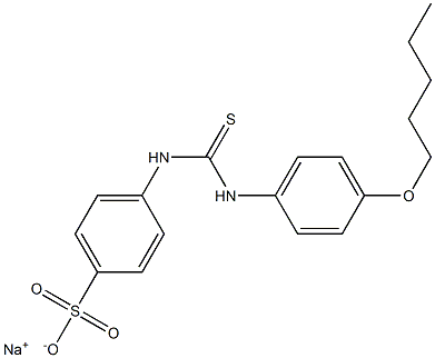 p-[3-[p-(Pentyloxy)phenyl]thioureido]benzenesulfonic acid sodium salt Struktur