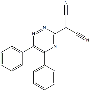 5,6-Diphenyl-1,2,4-triazine-3-malononitrile Struktur