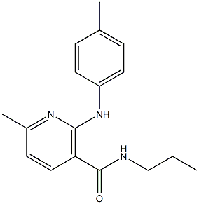 6-Methyl-N-propyl-2-(p-toluidino)nicotinamide Struktur