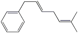 (6-Methyl-2,5-heptadienyl)benzene Struktur