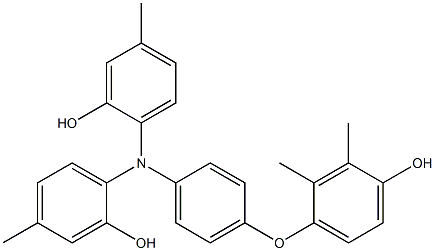 N,N-Bis(2-hydroxy-4-methylphenyl)-4-(4-hydroxy-2,3-dimethylphenoxy)benzenamine Struktur