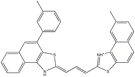 3,3'-Dimethyl-9-phenyl-4,5:4',5'-dibenzothiacarbocyanine Struktur