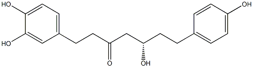 (S)-1-(3,4-Dihydroxyphenyl)-7-(4-hydroxyphenyl)-5-hydroxyheptan-3-one Struktur