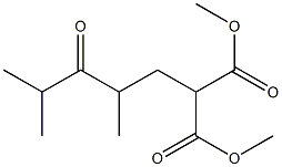 2-(2,4-Dimethyl-3-oxopentyl)propanedioic acid dimethyl ester Struktur