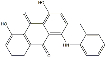 4-(2-Methylphenylamino)-1,8-dihydroxyanthraquinone Struktur