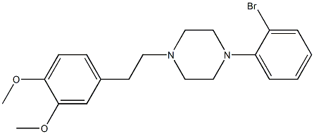 1-(2-Bromophenyl)-4-(3,4-dimethoxyphenethyl)piperazine Struktur