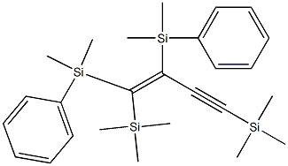 (Z)-1,4-Bis(trimethylsilyl)-1,2-bis(phenyldimethylsilyl)-1-buten-3-yne Struktur