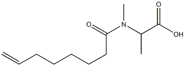 2-[N-Methyl-N-(7-octenoyl)amino]propionic acid Struktur