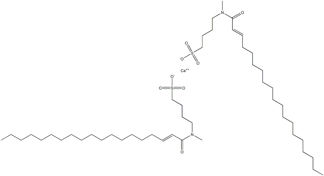 Bis[4-[N-(2-nonadecenoyl)-N-methylamino]-1-butanesulfonic acid]calcium salt Struktur