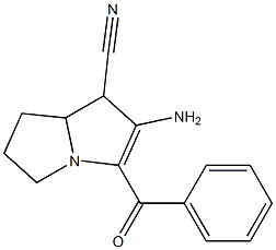 2-Amino-3-benzoyl-5,6,7,7a-tetrahydro-1H-pyrrolizine-1-carbonitrile Struktur