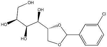 1-O,2-O-(3-Chlorobenzylidene)-L-glucitol Struktur