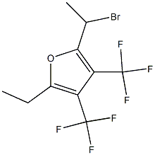 2-(1-Bromoethyl)-5-ethyl-3,4-bis(trifluoromethyl)furan Struktur