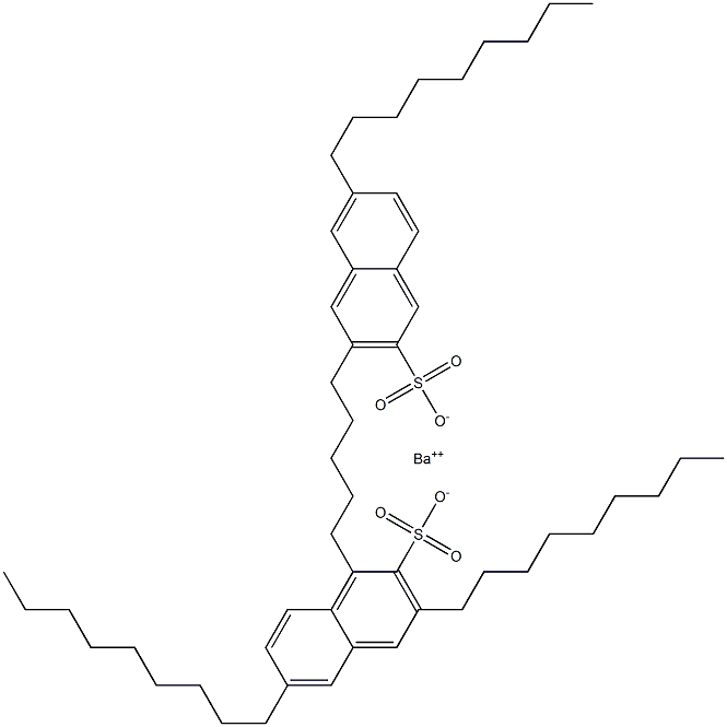 Bis(3,6-dinonyl-2-naphthalenesulfonic acid)barium salt Struktur