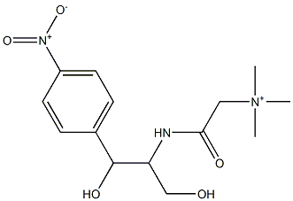 2-[[2-Hydroxy-1-(hydroxymethyl)-2-(4-nitrophenyl)ethyl]amino]-N,N,N-trimethyl-2-oxoethanaminium Struktur