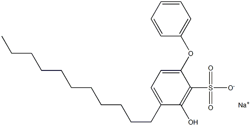 3-Hydroxy-4-undecyl[oxybisbenzene]-2-sulfonic acid sodium salt Struktur