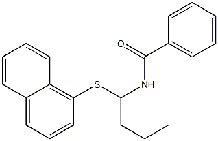 N-[1-(1-Naphtylthio)butyl]benzamide Struktur