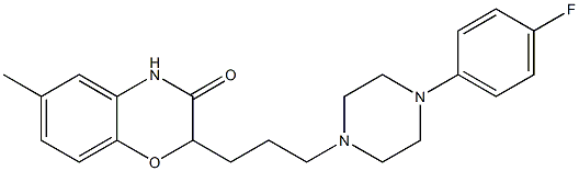 2-[3-[4-(4-Fluorophenyl)piperazin-1-yl]propyl]-6-methyl-2H-1,4-benzoxazin-3(4H)-one Struktur