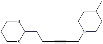 2-[5-(4-Methyl-1-piperidinyl)-3-pentynyl]-1,3-dithiane Struktur