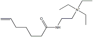 N,N,N-Triethyl-2-(6-heptenoylamino)ethanaminium Struktur