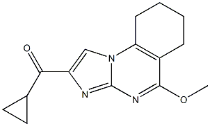 2-Cyclopropylcarbonyl-6,7,8,9-tetrahydro-5-methoxyimidazo[1,2-a]quinazoline Struktur