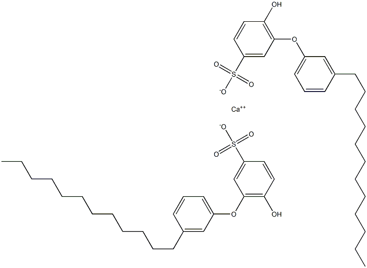 Bis(6-hydroxy-3'-dodecyl[oxybisbenzene]-3-sulfonic acid)calcium salt Struktur