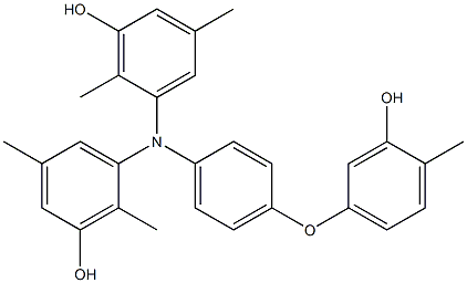 N,N-Bis(3-hydroxy-2,5-dimethylphenyl)-4-(3-hydroxy-4-methylphenoxy)benzenamine Struktur