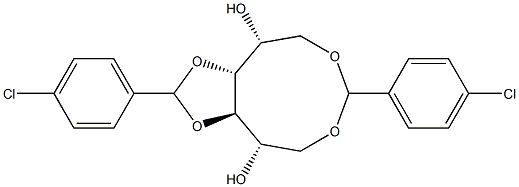 1-O,6-O:3-O,4-O-Bis(4-chlorobenzylidene)-D-glucitol Struktur