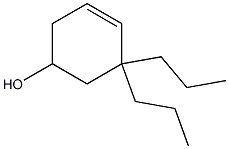 5,5-Dipropyl-3-cyclohexen-1-ol Struktur