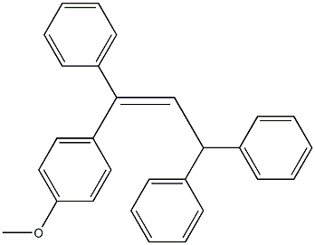 3-(4-Methoxyphenyl)-1,1,3-triphenyl-2-propene Struktur