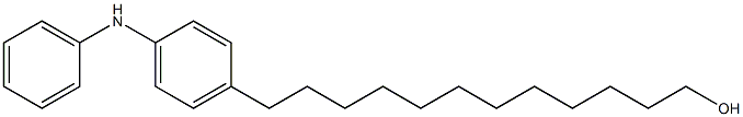 4-(12-Hydroxy-dodecyl)phenylphenylamine Struktur