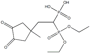 [2-(4-Methyl-1,2-dioxocyclopentan-4-yl)ethane-1,1-diyl]bis(phosphonic acid diethyl) ester Struktur