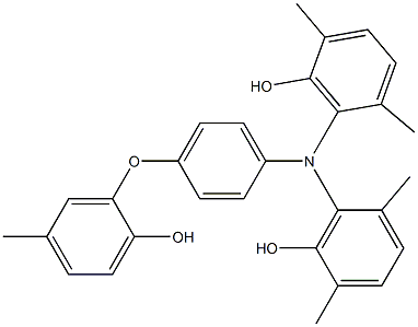 N,N-Bis(6-hydroxy-2,5-dimethylphenyl)-4-(2-hydroxy-5-methylphenoxy)benzenamine Struktur