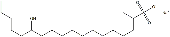 13-Hydroxyoctadecane-2-sulfonic acid sodium salt Struktur