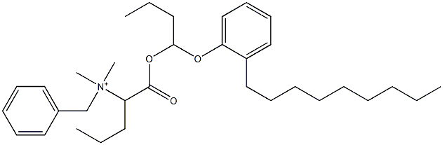 N,N-Dimethyl-N-benzyl-N-[1-[[1-(2-nonylphenyloxy)butyl]oxycarbonyl]butyl]aminium Struktur